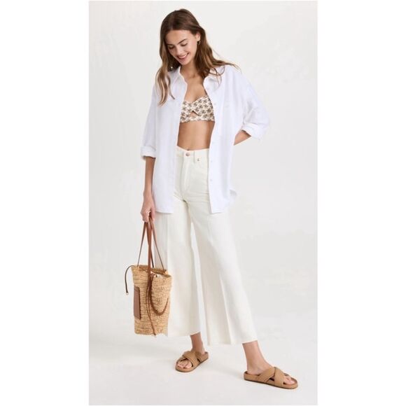 NWT Wrangler x Free People High Rise Wide leg  jeans - Picture 1 of 9